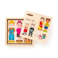 WOODY Puzzle - Lidé a povolání z celého světa, v dř. krabičce