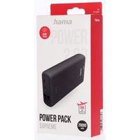 Hama Colour 20, powerbanka 20000 mAh, 3 A, výstup: USB-C, USB-A, červená