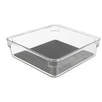 organizér 16,3x16,3x4,8cm GREY, transp.plast