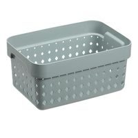 košík SEOUL S, 26x18x12,6cm-zel.rozmarýn, plast