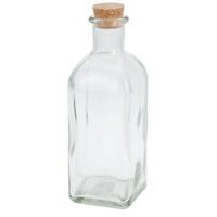 láhev 0,50l hran.+kork.zátka, ocet/olej, sklo