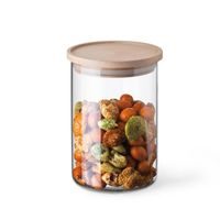 dóza 0,80l, d96x145mm, sklo+dřev.víčko SIMAX