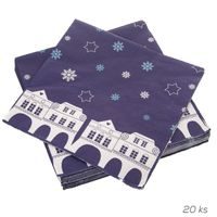 Ubrousek papír DOMKY 20 ks 33x33 cm