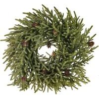 HOMESTYLING Vánoční věnec na dveře či stůl 40 cm přírodní zelená KO-317910430prir