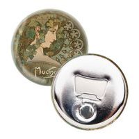 Magnet Alfons Mucha – Podzim, kulatý, 5 cm