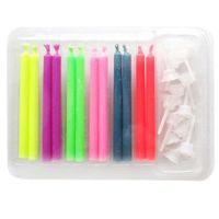 TORO SVÍČKY NA DORT S BAREVNÝM PLAMENEM 12KS S DRŽÁČKEM