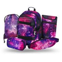 BAAGL SET 5 Skate Galaxy: batoh, penál, sáček, ledvinka, obal na notebook