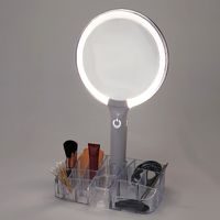 EXCELLENT HOUSEWARE Kosmetické zrcátko s LED osvětlením a organizérem 18 x 34,5 cm KO-170488360