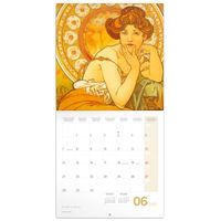 NOTIQUE Poznámkový kalendář Alfons Mucha 2027, 30 x 30 cm