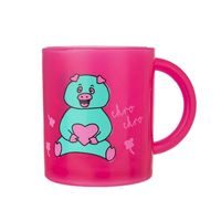 hrníček d 7cm, v. 8,5cm RUBBY-PRASÁTKO, růžový plast