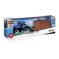 Bburago Bburago - FarmLand, Traktor se setrvačníkem s vlečkou, 10cm, assort