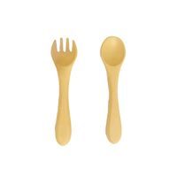 KITCHISIMO PŘÍBOR PRO DĚTI 2KS SILIKON KITCHISIMO ŽLUTÁ