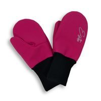 ESITO Palcové rukavice softshell Raspberry pink - malinová