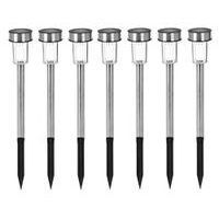 PROGARDEN Zahradní solární lampa se zápichem sada 7 ks nerez KO-DX9301020