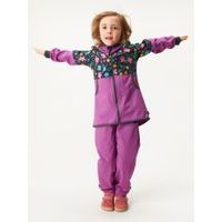 Unuo Dětské softshellové kalhoty s fleecem Basic, Lila