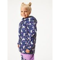 Unuo Dětská softshellová bunda s fleecem Basic, Růžová, Jednorožci