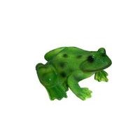 dekorace ŽÁBA sedící 8x9,5cm, v.5cm, DB, polyresin