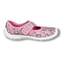 Domácí obuv, baleríny Befado - růžové, jednorožci