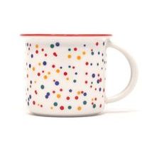 hrnek 250ml TINA - PUNTÍČKY červ., čes.porcelán