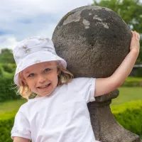 ESITO Dívčí klobouk mušelín Beruška - bílá / XS