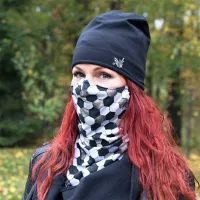 ESITO Zimní palcové rukavice softshell s beránkem Red