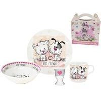 soupr. 4díl.BEST FRIENDS,děts.jídel., porcelán, DB