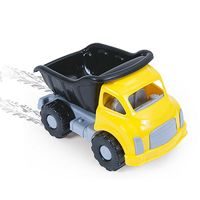 Sklápěcí auto a nakladač v displeji