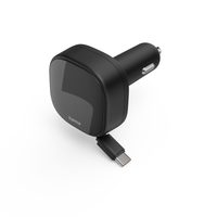 Hama rychlá USB nabíječka do vozidla, 2x USB-C, PD 30 W, navíjecí kabel