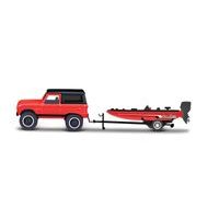 Maisto Maisto - Design Tow &amp; Go, 1966 Ford Bronco Trailer with Bass Boat, 1:64