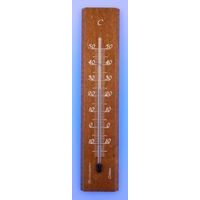 teploměr 14x3cm pokoj., -10°+50°C, dub