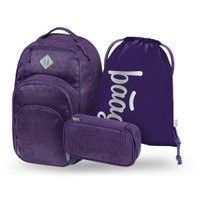 BAAGL SET 3 Coolmate Plum: batoh, penál, sáček