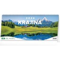 NOTIQUE Stolní kalendář Krajina 2026 – 14denní, 33 x 14,5 cm