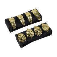 HIT KROUŽEK NA UBROUSKY LIST/PEŘÍ, 4KS, ZLATÁ_hamashop