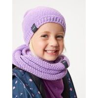 Unuo Dětská čepice pletená Warm, Lila