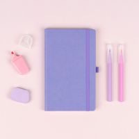 Notes Lila, tečkovaný, 13 × 21 cm