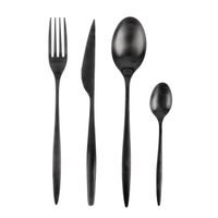 Jídelní příbory Matt black 24 dílů