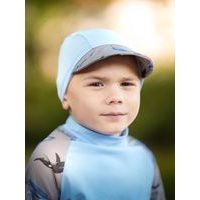 Unuo, Dětská kšiltovka s UV ochranou 50+, Sv. Modrá, Velryby