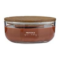 Provence SVÍČKA OVÁL WOODEN WICK 240G, CIGARS/WHISKEY_hamashop