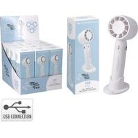 ventilátor ruční, USB, bílý