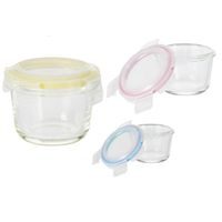 dóza 0,10l sklo+víčko plast, d7cm, v.6,5cm, nový typ