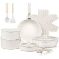 CS SOLINGEN Sada nádobí s nepřilnavým povrchem 17 ks BREEZE krémová CS-099169