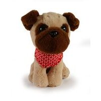 Plyšový pejsek, 21 cm, béžový