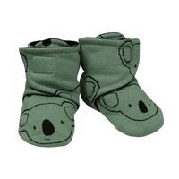 ESITO Capáčky barefoot bavlna Koala - olivová / 2 - délka stélky: 12 cm