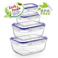 box-sada 4ks, (0,31+0,57+0,98+1,68l), netek., nízký, plast