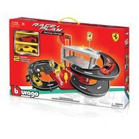 Bburago Bburago - FERRARI, PLAYSETS, Garáž a parkoviště se dvěma autíčky, 1:43