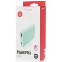 Hama SLIM 5HD, powerbanka, 5000 mAh, 1 A, výstup: USB-A, zelená