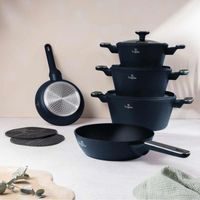 BERLINGERHAUS Sada nádobí s titanovým povrchem 15 ks Antracit Collection BH-8141