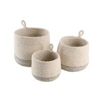 TORO KOŠ ZÁVĚSNÝ 3 KS, MOŘSKÁ TRÁVA, BÍLÁ_hamashop