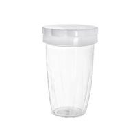 cukřenka 150ml, ČIRÁ, bílé nebo šedé víčko, d5,5x9cm, sypací, plast