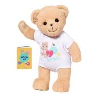 Medvídek BABY born, bílé oblečení